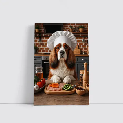 Cavalier King Charles Spaniel Chef Kitchen