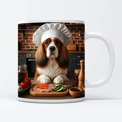 Cavalier King Charles Spaniel Chef Kitchen