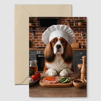 Cavalier King Charles Spaniel Chef Kitchen