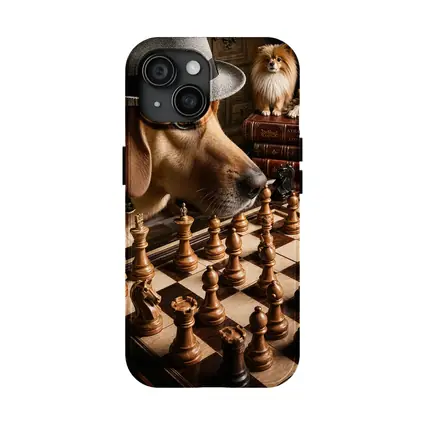 Labrador Dog Playing Chess With Hat