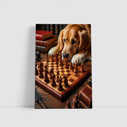 Golden Retriever Dog Chess Board Books