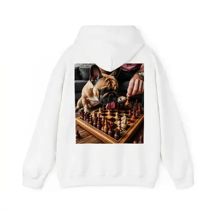 French Bulldog Playing Chess Indoor Setting