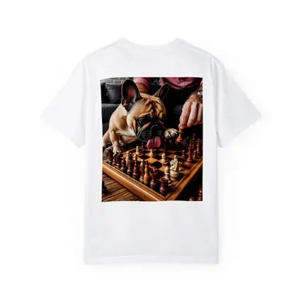 French Bulldog Playing Chess Indoor Setting