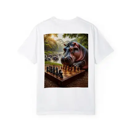 Hippopotamus Playing Chess In Jungle Park