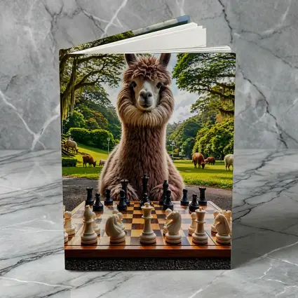 Llama Playing Chess in Green Park