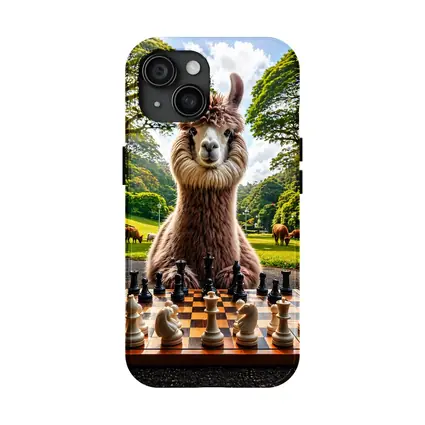 Llama Playing Chess in Green Park