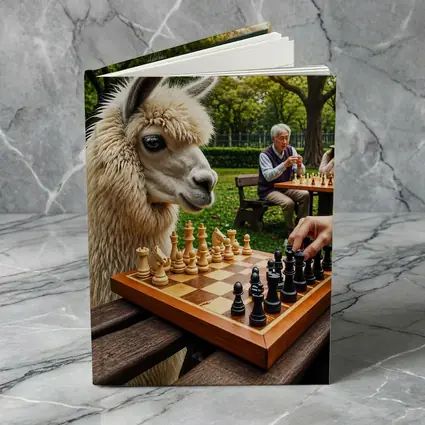 Llama Playing Chess In Green Park