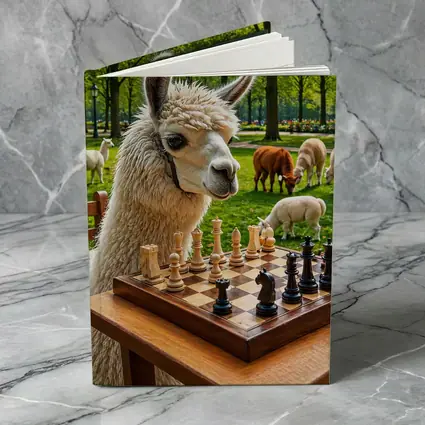 Llama Playing Chess In Green Park