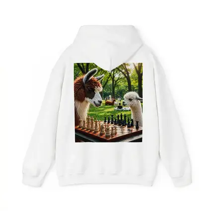 Alpaca Llamas Playing Chess in Park