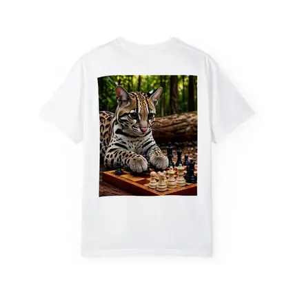Ocelot Playing Chess In Forest