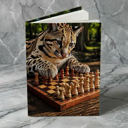 Ocelot Playing Chess In Sunny Park