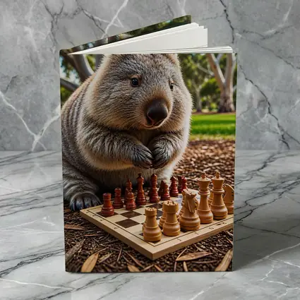 Wombat Playing Chess In Sunny Park