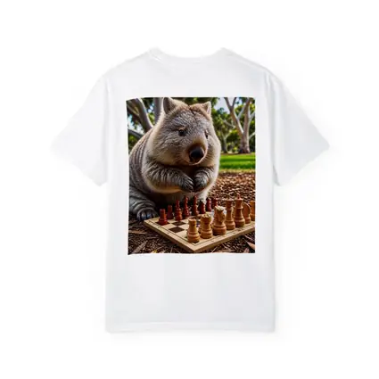 Wombat Playing Chess In Sunny Park