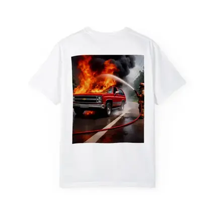 Chevrolet Blazer On Fire Firefighter Street