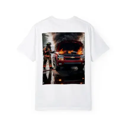 Chevrolet Blazer On Fire Firefighter Scene