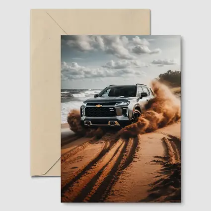 Chevrolet Blazer Drifting Sandy Beach Shore