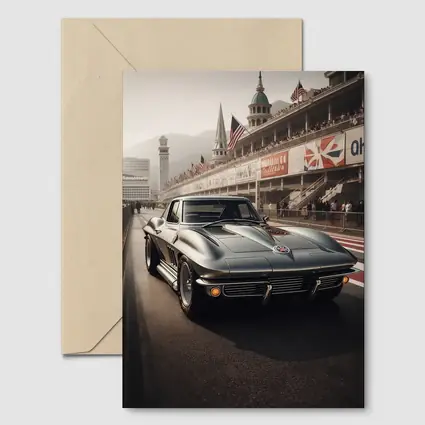 Chevrolet Corvette Classic Racing Track Scene