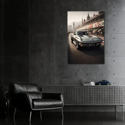 Chevrolet Corvette Classic Racing Track Scene