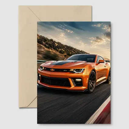Chevrolet Camaro ZL1 Orange Racing Track