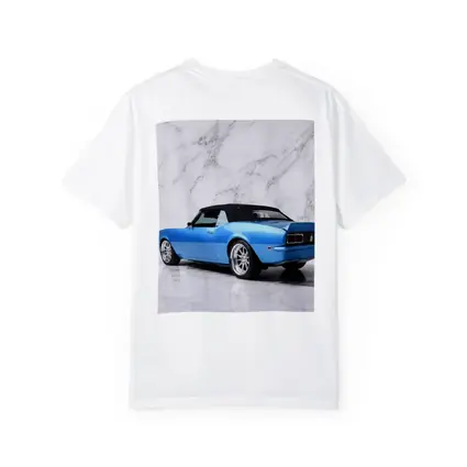 Chevrolet Camaro Blue Convertible Marble Background