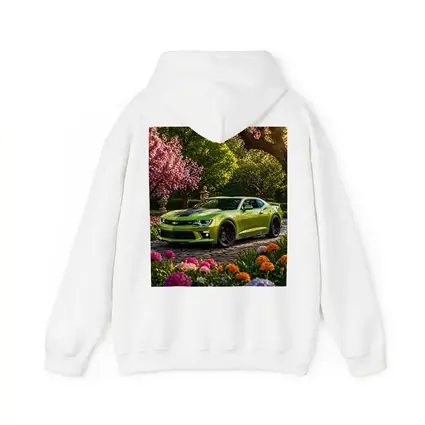 Chevrolet Camaro SS Lime Green Garden Setting