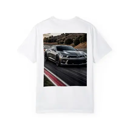 Chevrolet Camaro ZL1 Silver on Racing Track