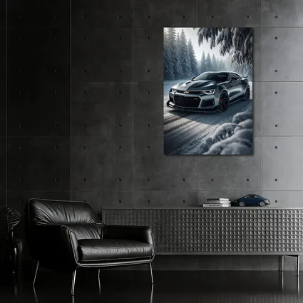 Chevrolet Camaro ZL1 Snowy Forest Road