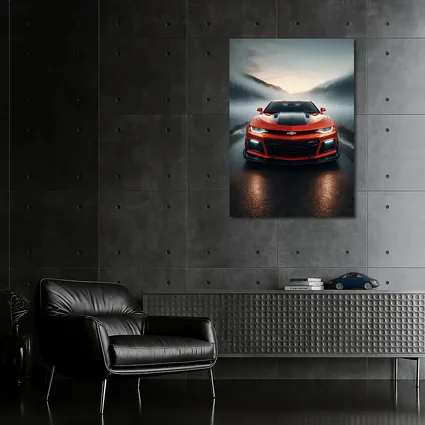Chevrolet Camaro ZL1 Red Foggy Road