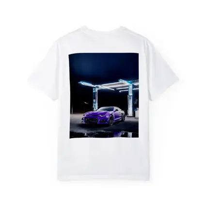 Chevrolet Camaro Purple Night Gas Station