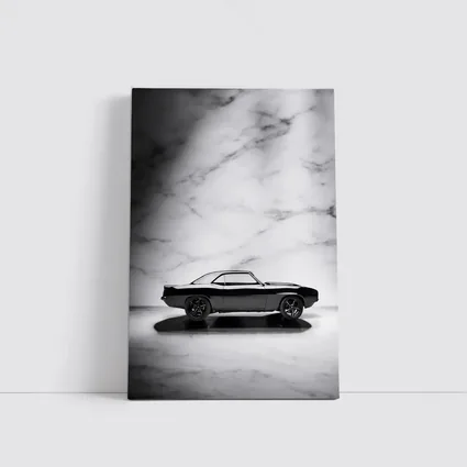 Black Chevrolet Camaro Classic Marble Background