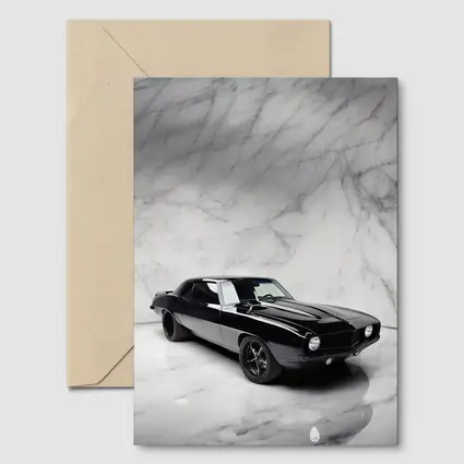 Black Chevrolet Camaro Classic Marble Studio