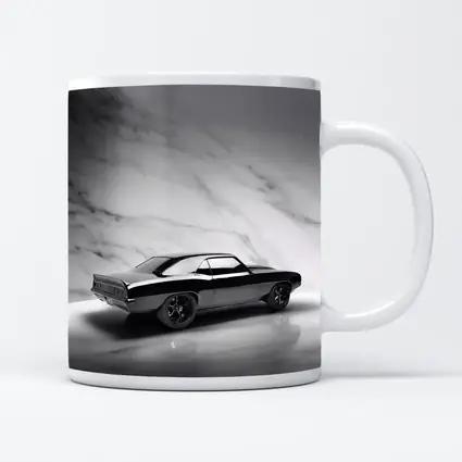 Black Chevrolet Camaro Classic Marble Background