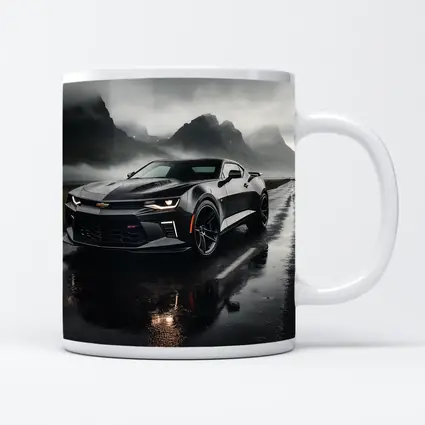 Chevrolet Camaro Wet Road Dramatic Overcast Sky