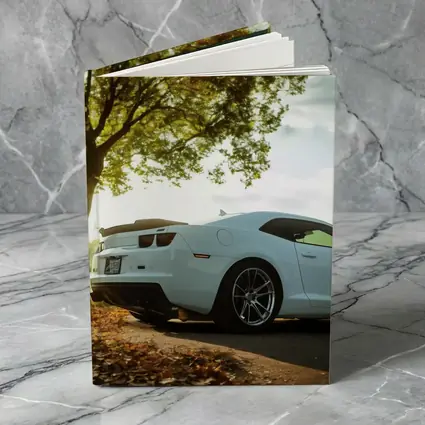 White Chevrolet Camaro Autumn Tree Background
