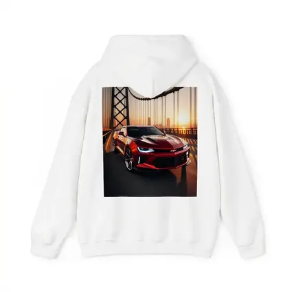 Chevrolet Camaro Red Muscle Car Bridge Sunset