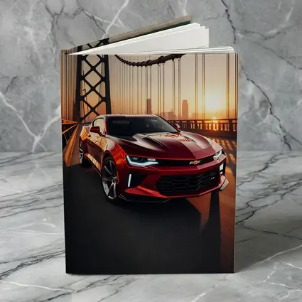 Chevrolet Camaro Red Muscle Car Bridge Sunset