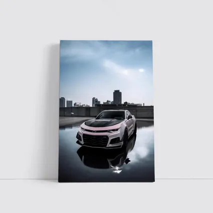Chevrolet Camaro Pink City Rooftop Shot