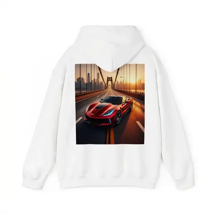 Chevrolet Corvette Red Bridge City Sunset