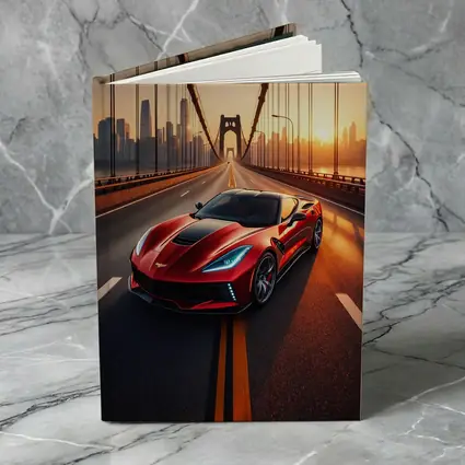 Chevrolet Corvette Red Bridge City Sunset