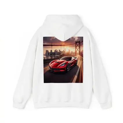 Chevrolet Corvette Red Bridge City Sunset