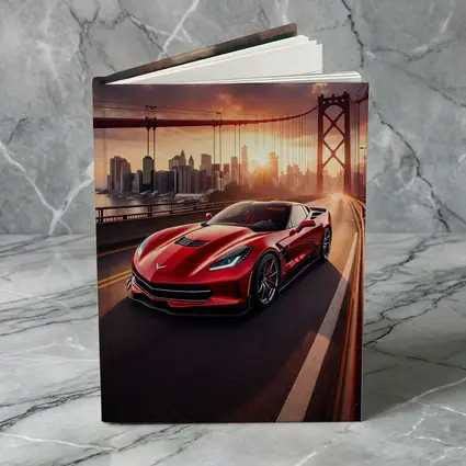 Chevrolet Corvette Red Bridge City Sunset