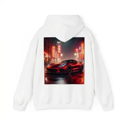 Chevrolet Corvette Red Neon City Night