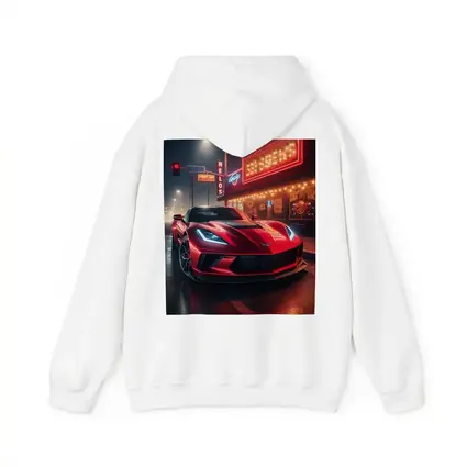 Chevrolet Corvette Red Neon Night Street