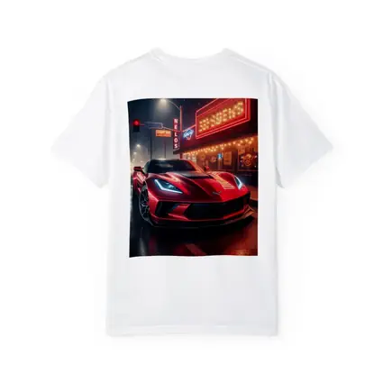Chevrolet Corvette Red Neon Night Street
