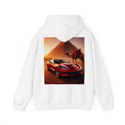 Chevrolet Corvette Red Car Egypt Pyramids