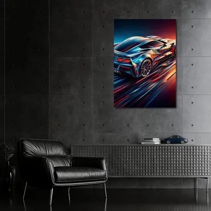 Chevrolet Corvette Z06 Abstract Neon Speed