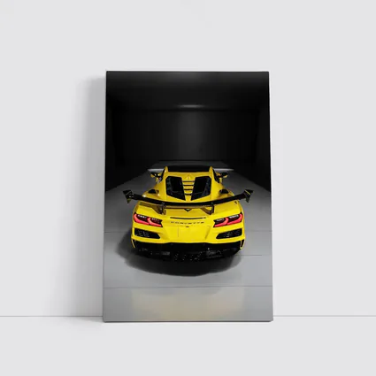 Chevrolet Corvette ZR1 Yellow Rear Studio