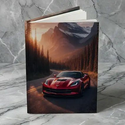 Chevrolet Corvette Red Mountain Sunset Road