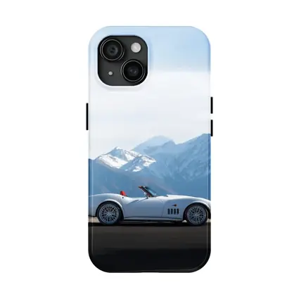 Chevrolet Corvette White Classic Mountain Backdrop