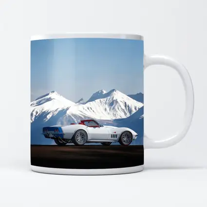 Chevrolet Corvette White Convertible Mountain Backdrop